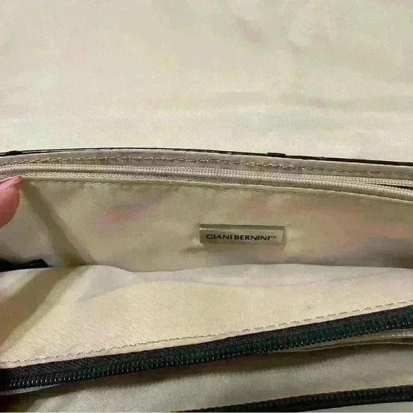 GUC Giani Bernini Black Leather Organizer Clutch Purse - Picture 6 of 10